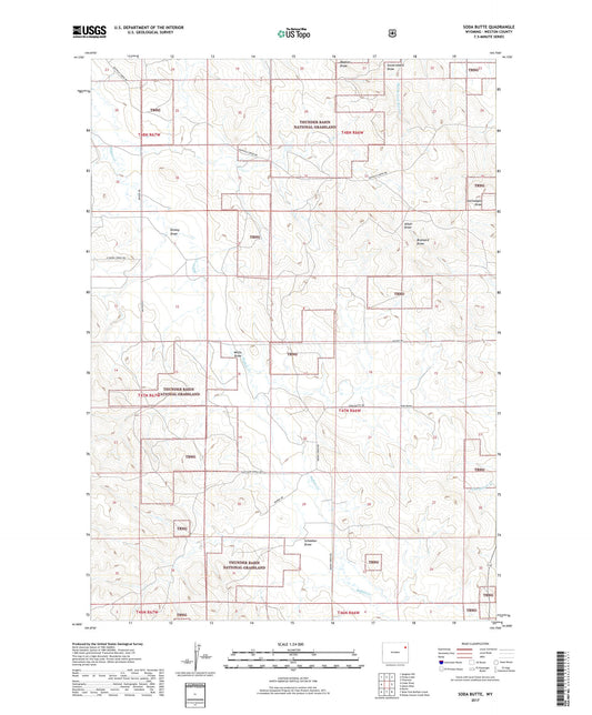 Soda Butte Wyoming US Topo Map Image