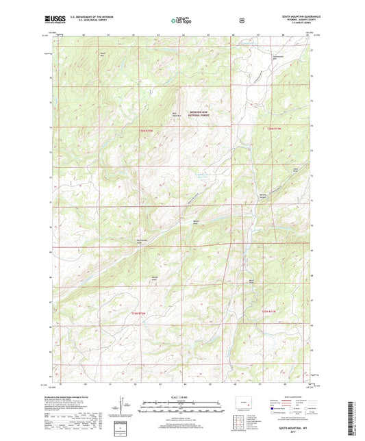 South Mountain Wyoming US Topo Map Image