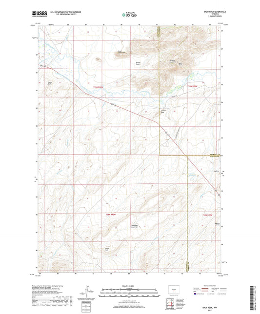 Split Rock Wyoming US Topo Map Image