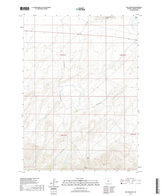Split Rock NW Wyoming US Topo Map Image