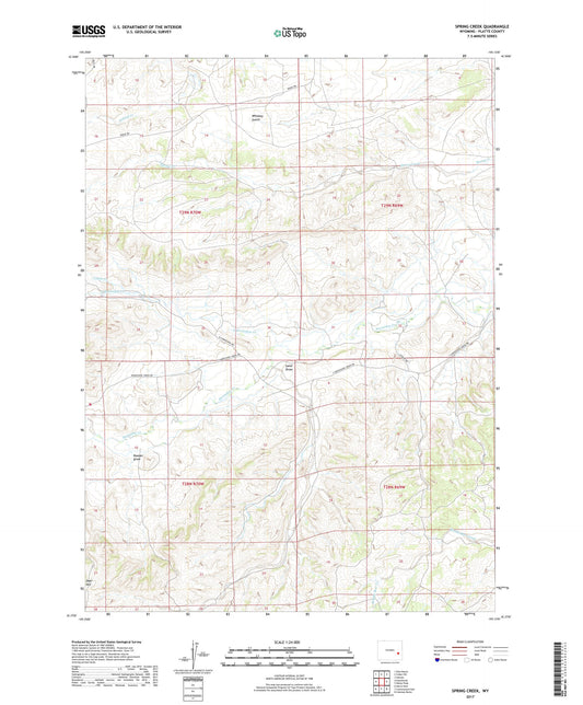 Spring Creek Wyoming US Topo Map Image