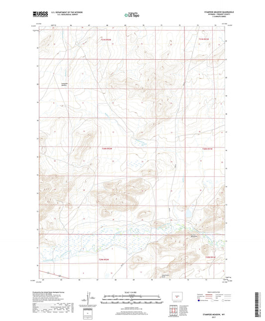 Stampede Meadow Wyoming US Topo Map Image