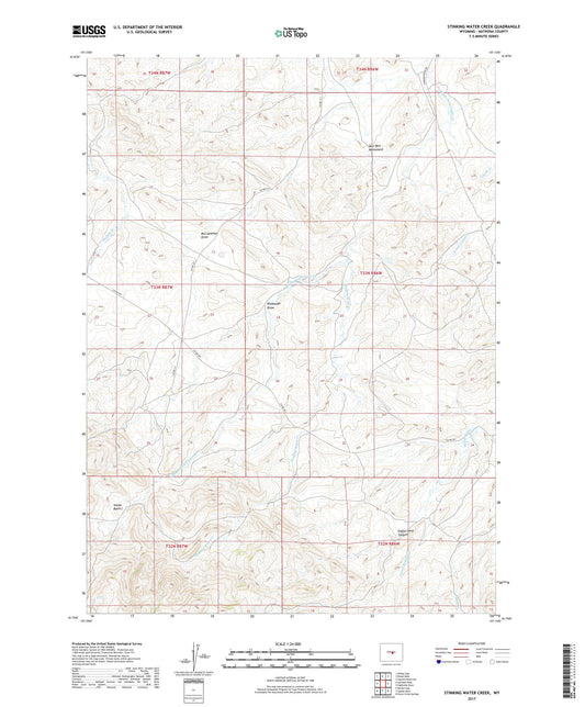 Stinking Water Creek Wyoming US Topo Map Image