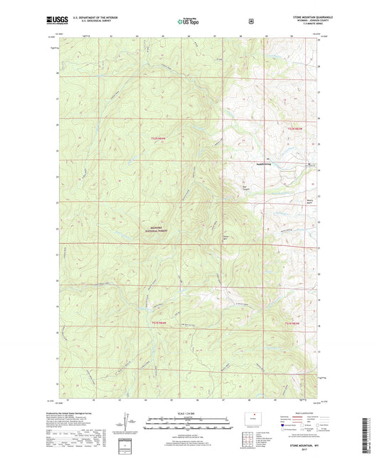Stone Mountain Wyoming US Topo Map Image