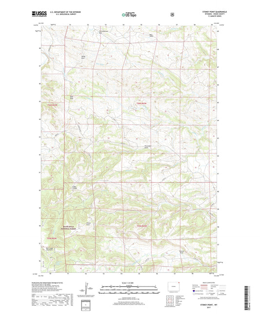 Stoney Point Wyoming US Topo Map Image