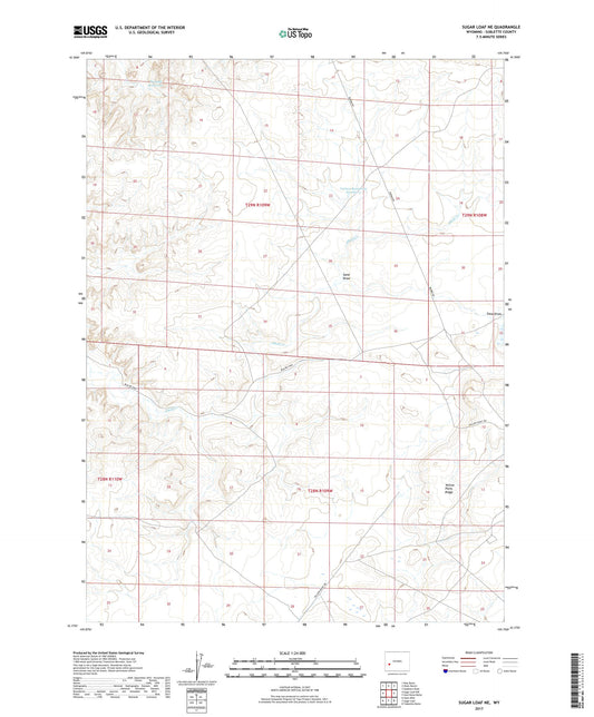Sugar Loaf NE Wyoming US Topo Map Image