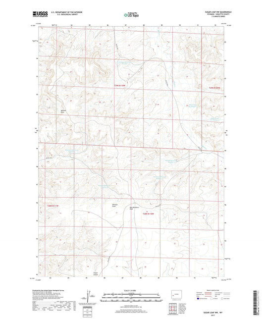 Sugar Loaf NW Wyoming US Topo Map Image