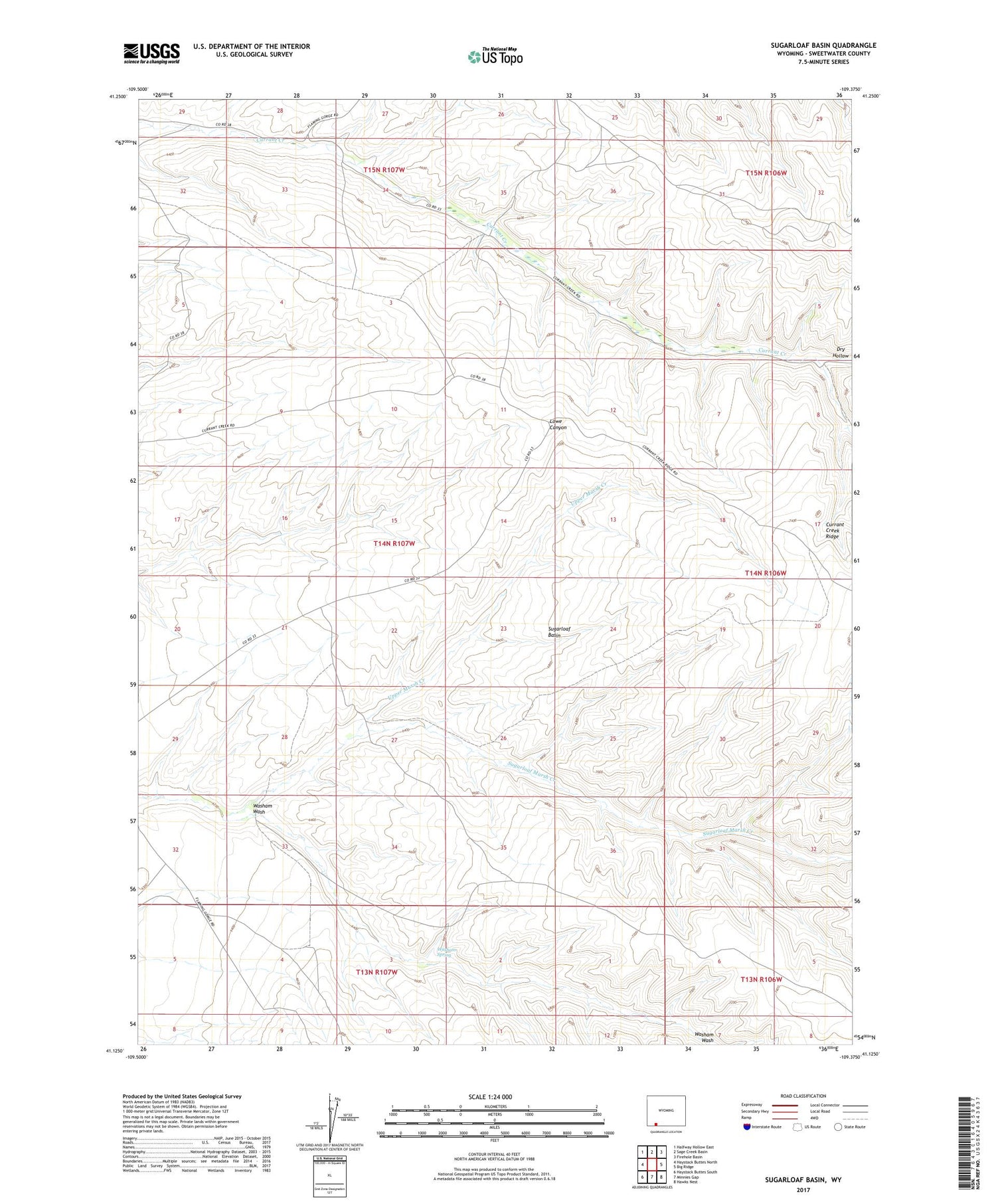 Sugarloaf Basin Wyoming US Topo Map Image