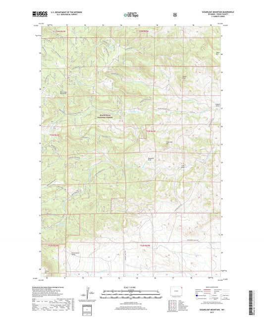 Sugarloaf Mountain Wyoming US Topo Map Image