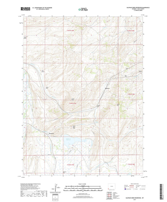 Sulphur Creek Reservoir Wyoming US Topo Map Image