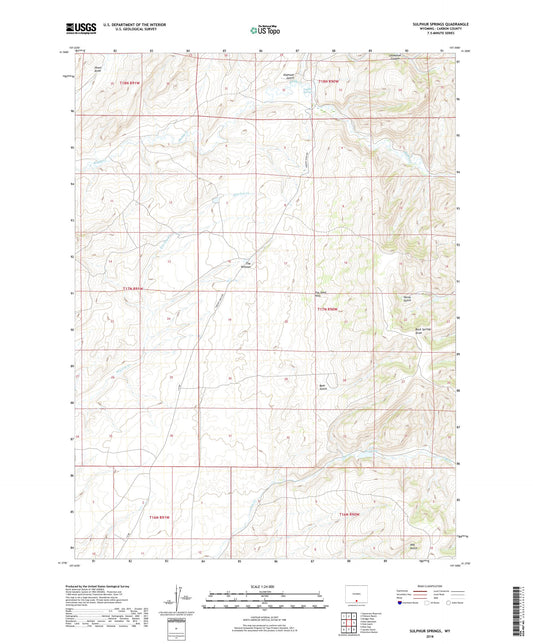 Sulphur Springs Wyoming US Topo Map Image