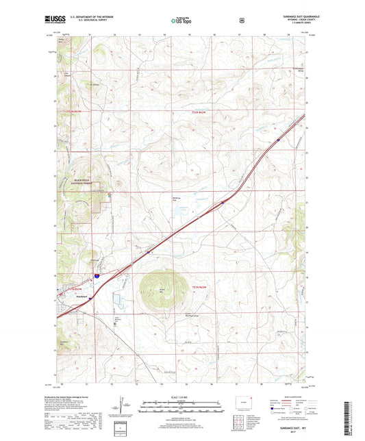 Sundance East Wyoming US Topo Map Image