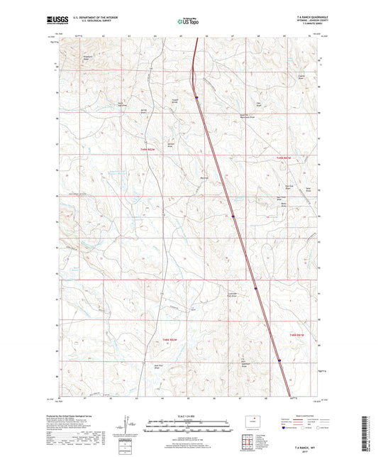 T A Ranch Wyoming US Topo Map Image