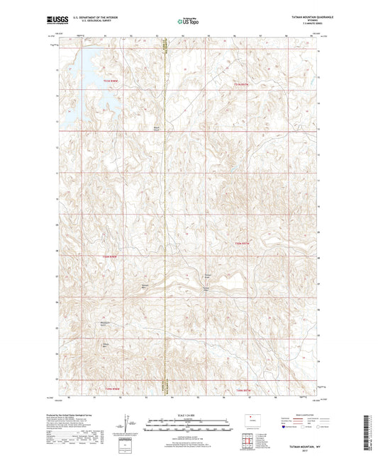 Tatman Mountain Wyoming US Topo Map Image