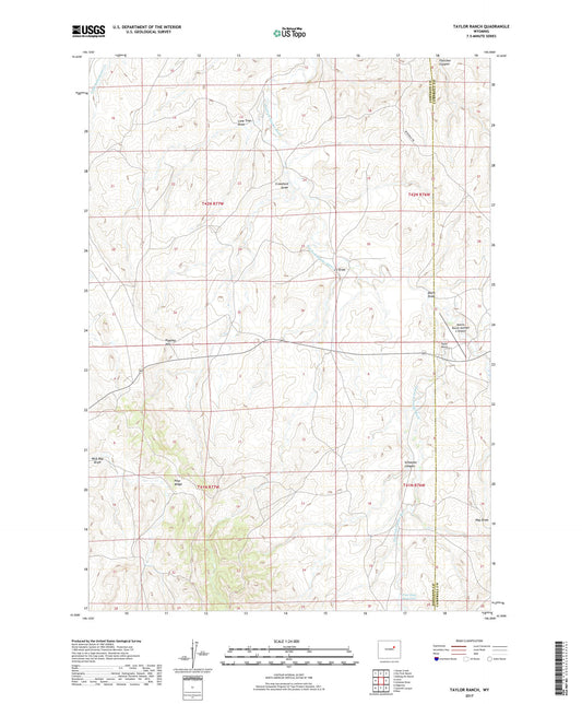 Taylor Ranch Wyoming US Topo Map Image
