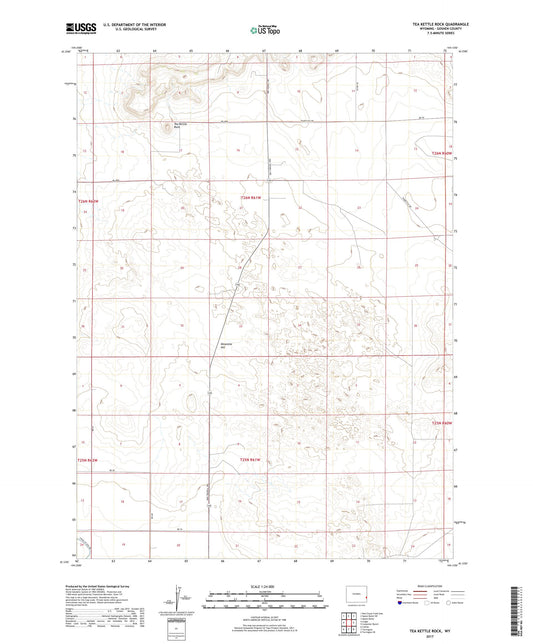 Tea Kettle Rock Wyoming US Topo Map Image