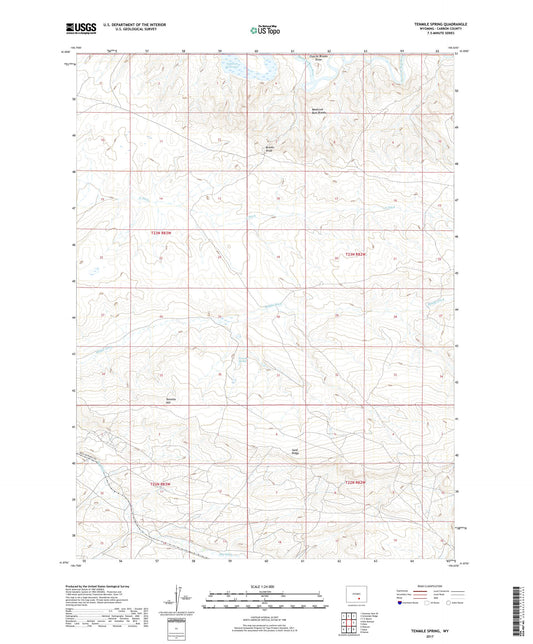 Tenmile Spring Wyoming US Topo Map Image