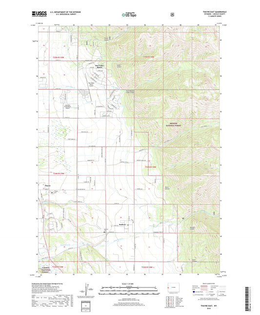 Thayne East Wyoming US Topo Map Image