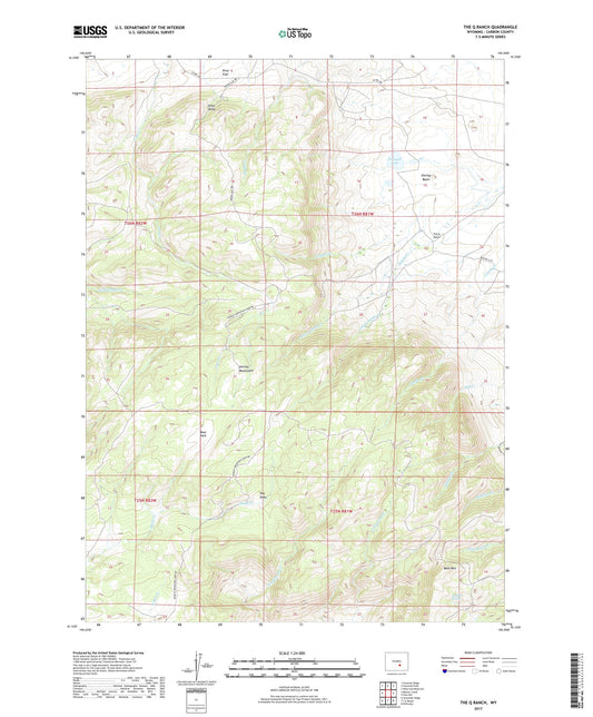 The Q Ranch Wyoming US Topo Map Image