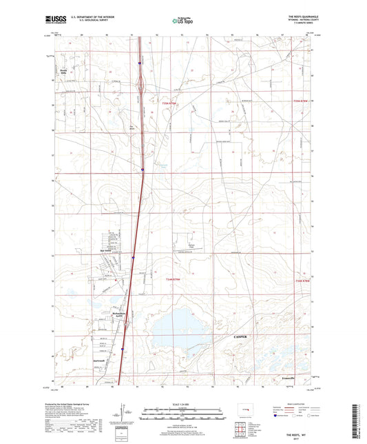 The Reefs Wyoming US Topo Map Image