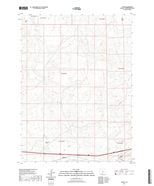 Tipton Wyoming US Topo Map Image