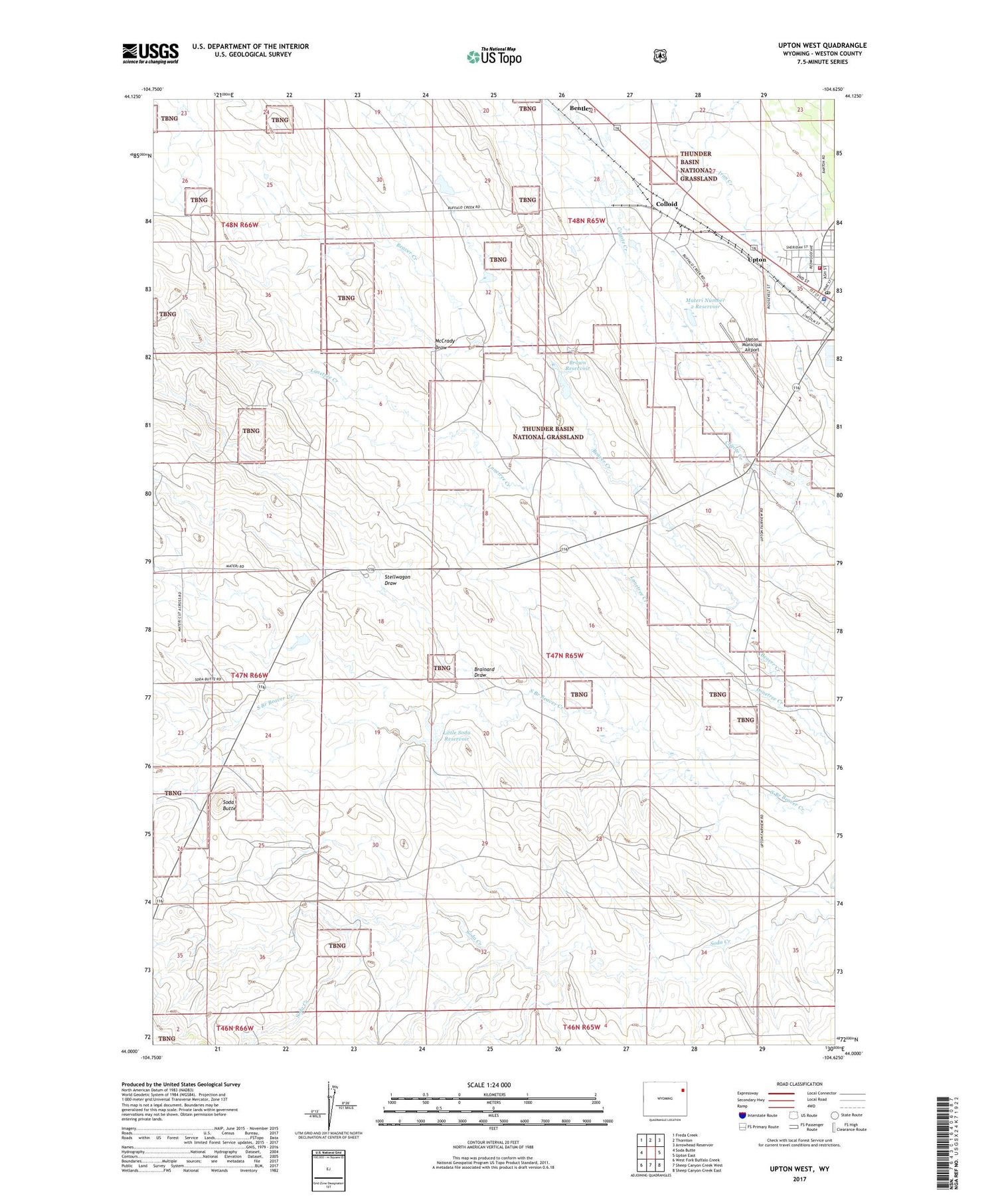 Upton West Wyoming US Topo Map Image