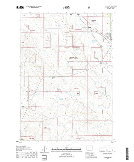 Upton West Wyoming US Topo Map Image