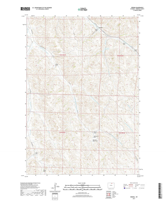 Verona Wyoming US Topo Map Image