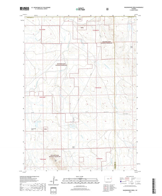 Wagonhound Creek Wyoming US Topo Map Image