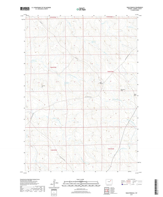Wags Pinnacle Wyoming US Topo Map Image