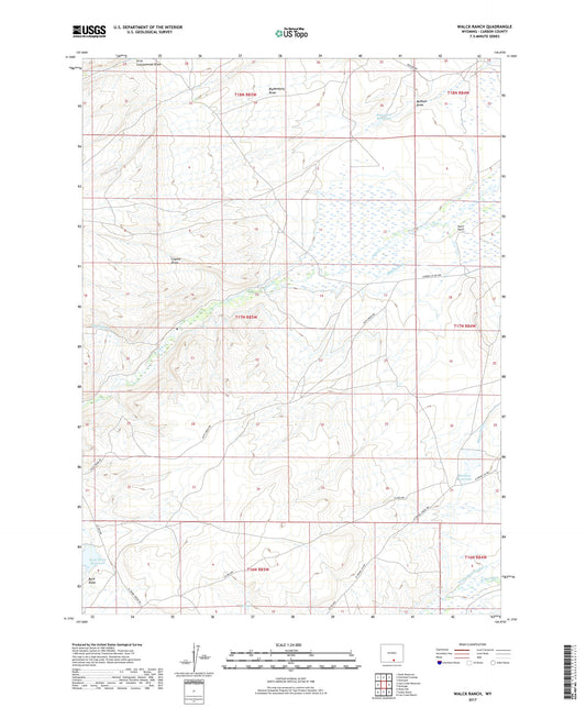 Walck Ranch Wyoming US Topo Map Image