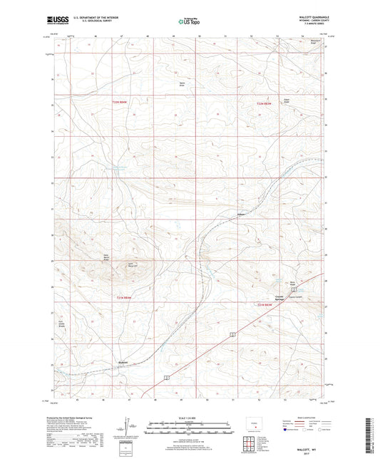 Walcott Wyoming US Topo Map Image