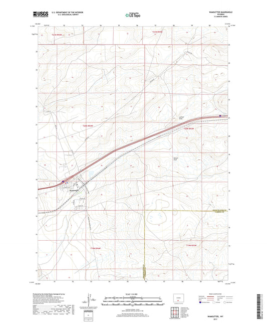 Wamsutter Wyoming US Topo Map Image