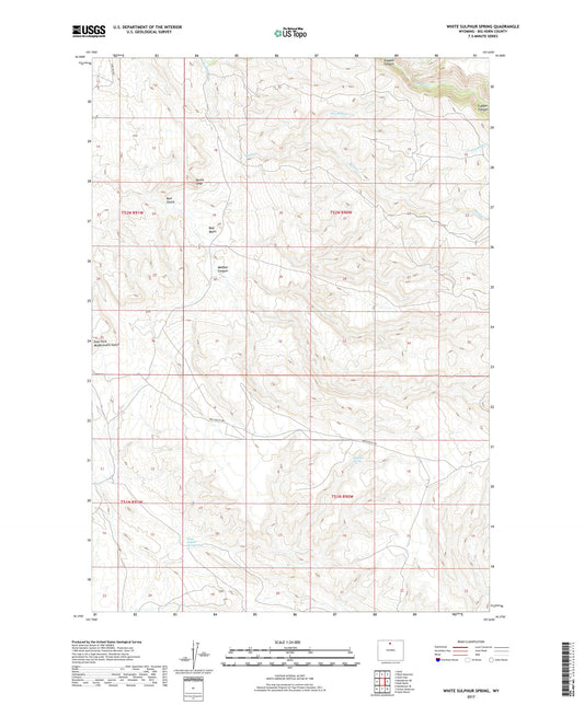 White Sulphur Spring Wyoming US Topo Map Image