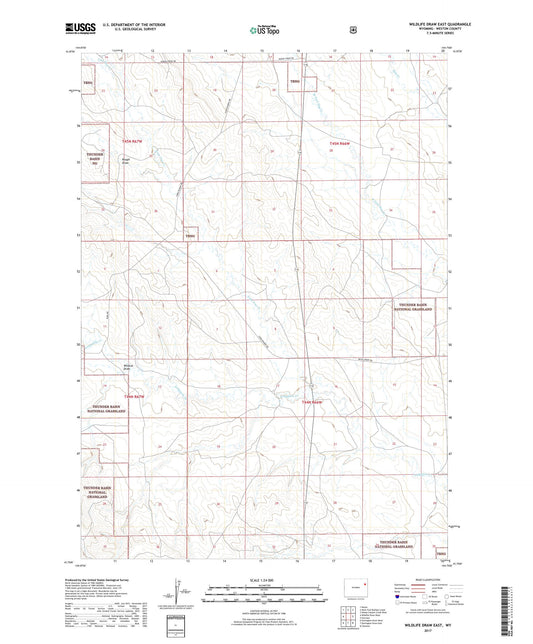 Wildlife Draw East Wyoming US Topo Map Image