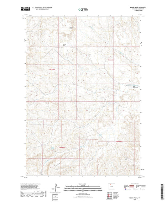 Wilson Spring Wyoming US Topo Map Image