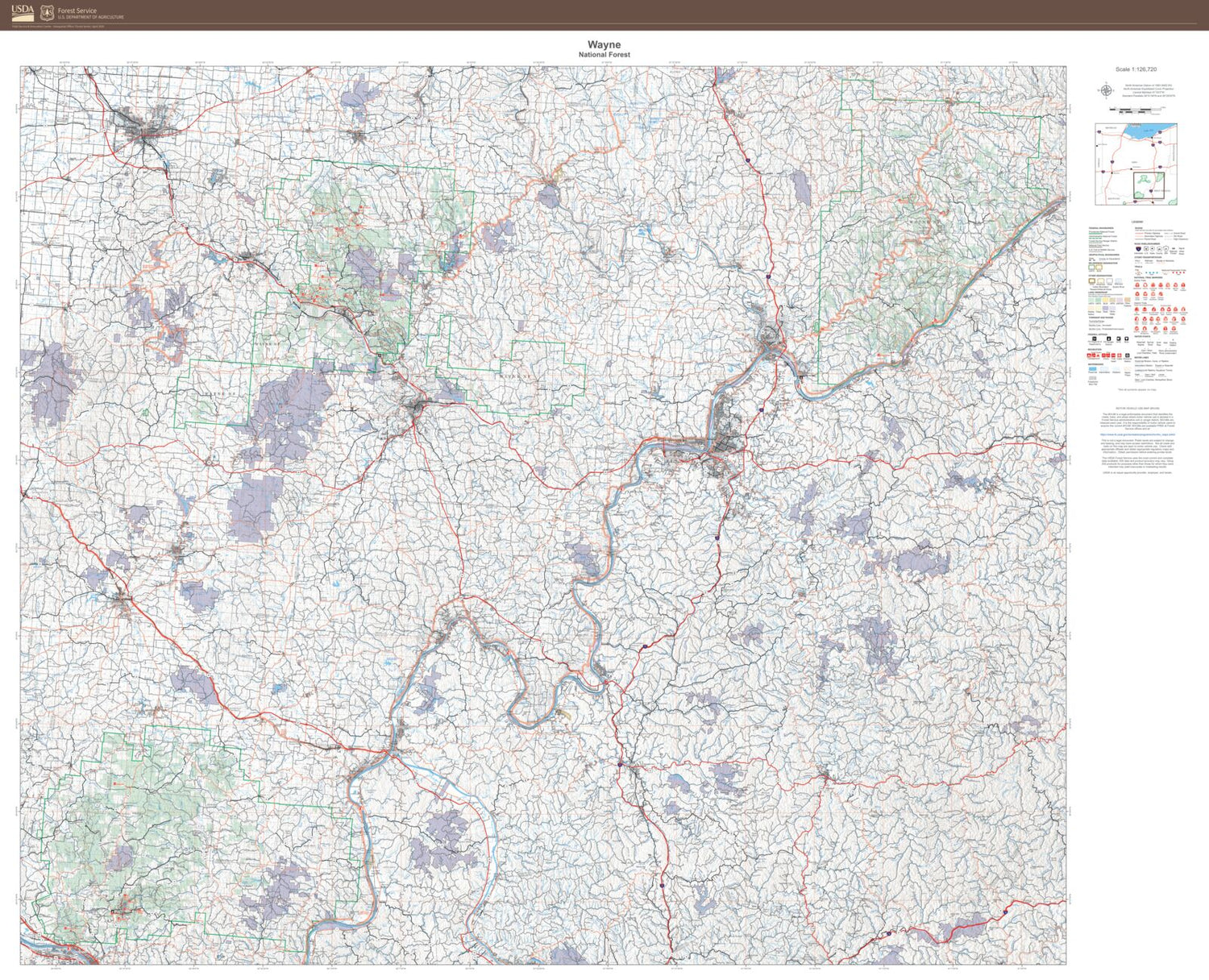 Wayne National Forest Map