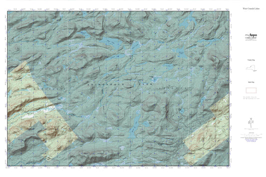 West Canada Lakes MyTopo Explorer Series Map Image