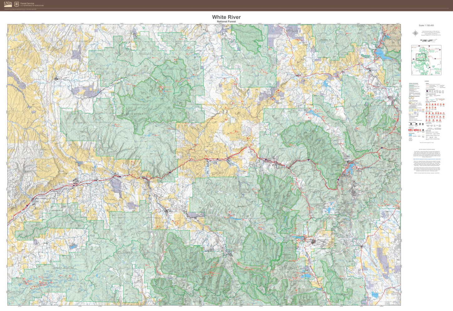 White River National Forest Map