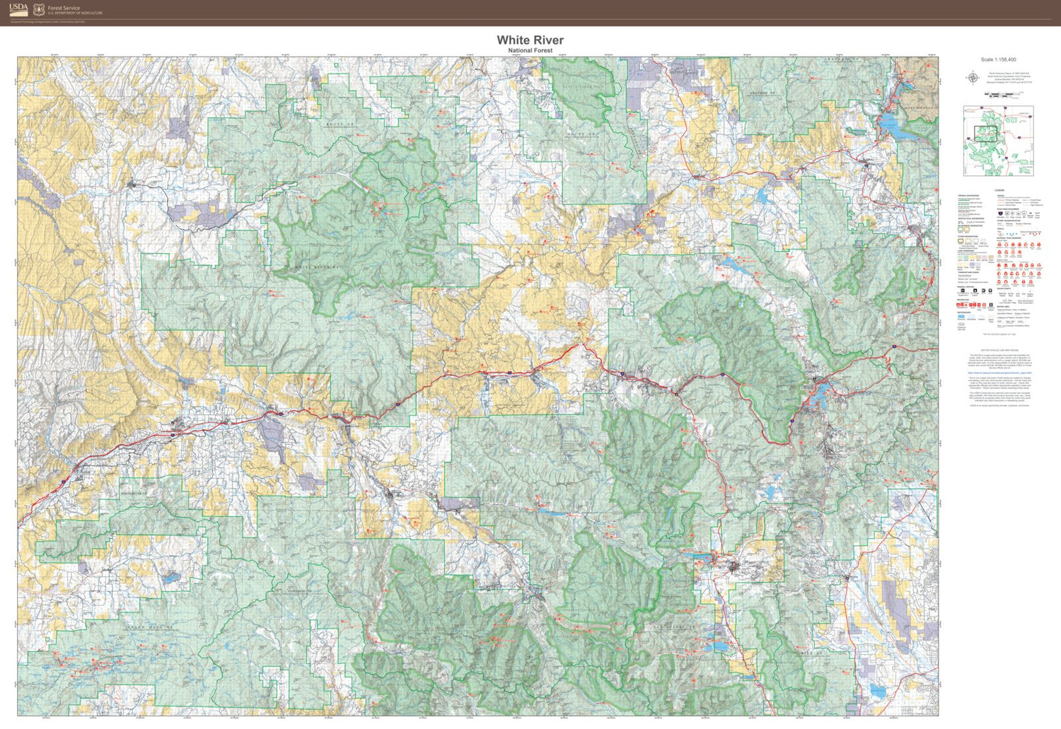 White River National Forest Map