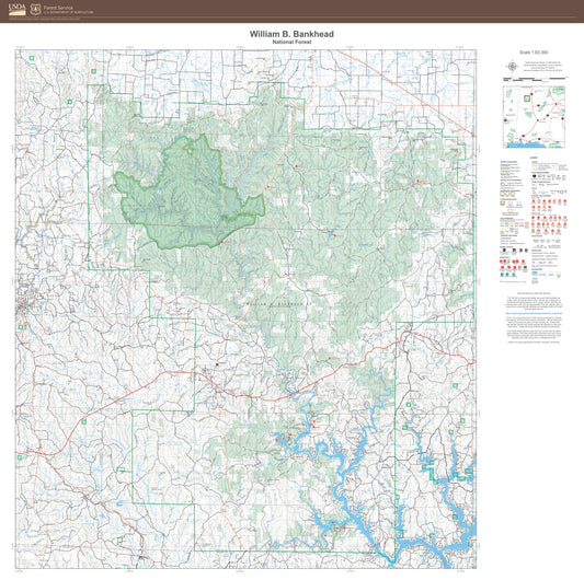 William B Bankhead National Forest Map