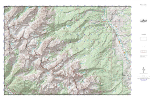 Willow Lakes MyTopo Explorer Series Map Image