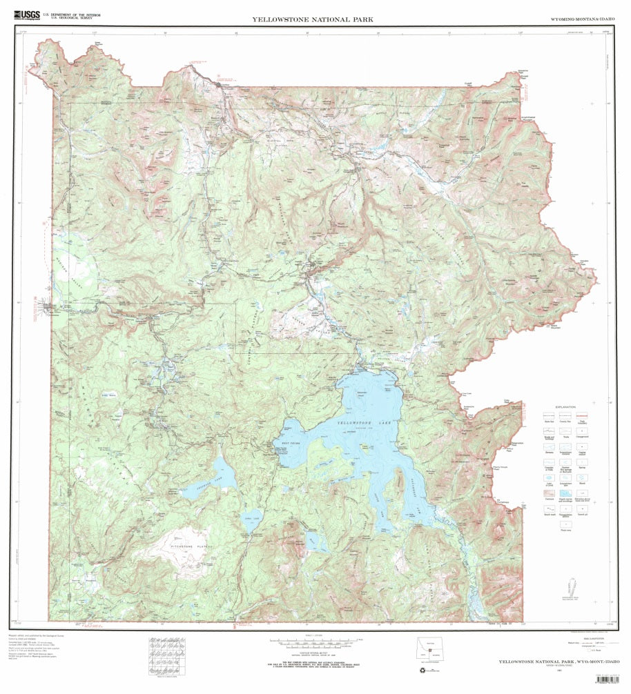Yellowstone National Park Maps - Yellowstone 1 