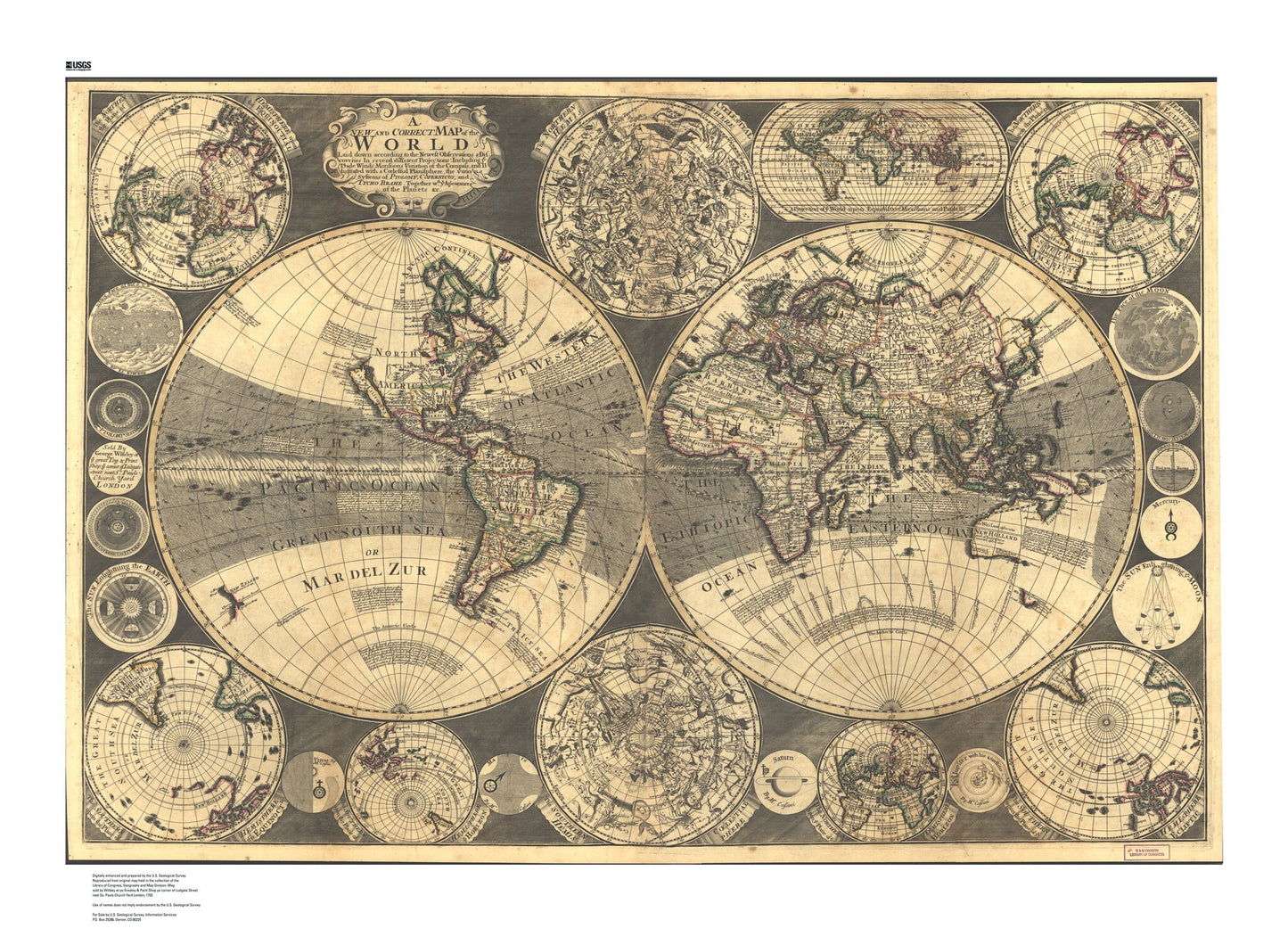 1702 Historic Map of the World