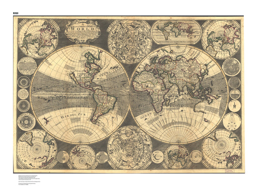 1702 Historic Map of the World