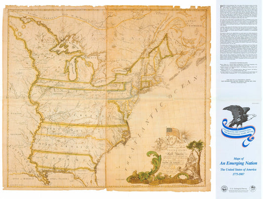 An Emerging Nation: United States 1784 Map