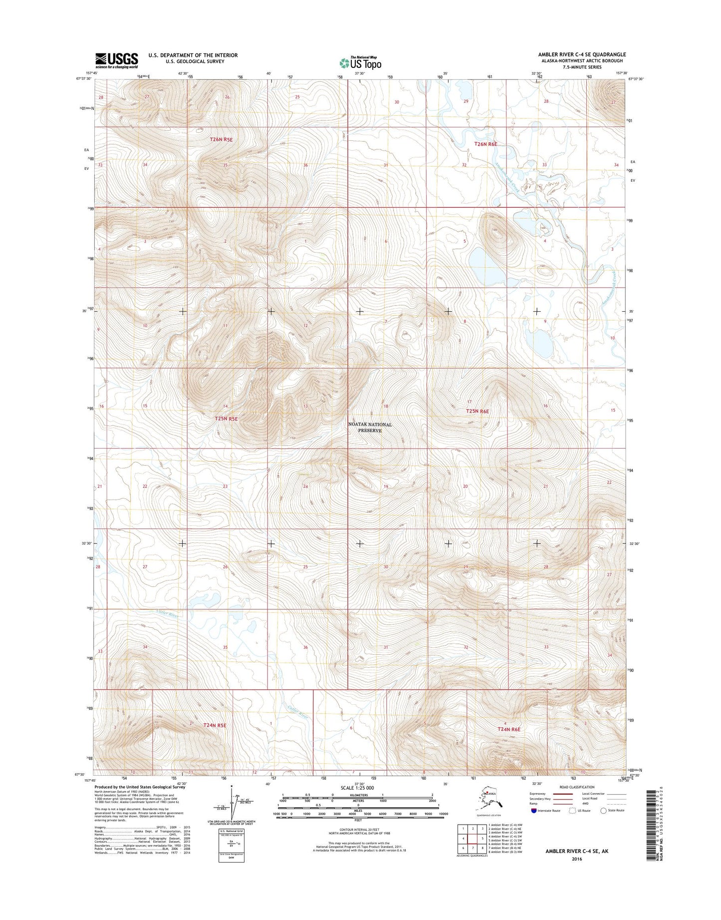 Ambler River C-4 SE Alaska US Topo Map Image