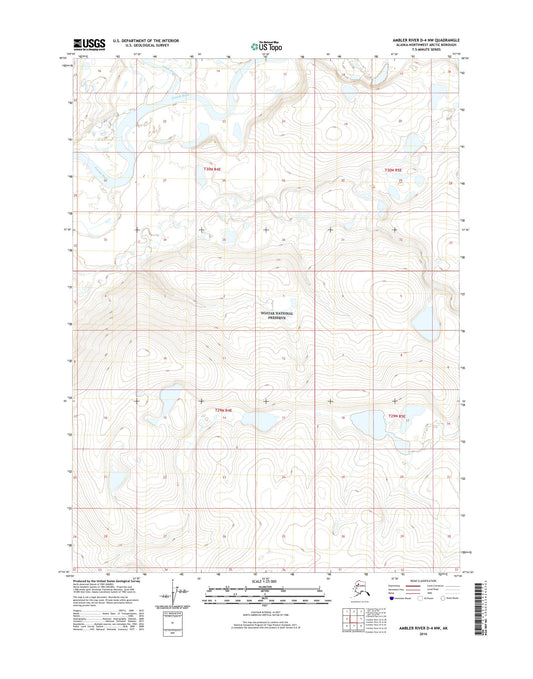 Ambler River D-4 NW Alaska US Topo Map Image