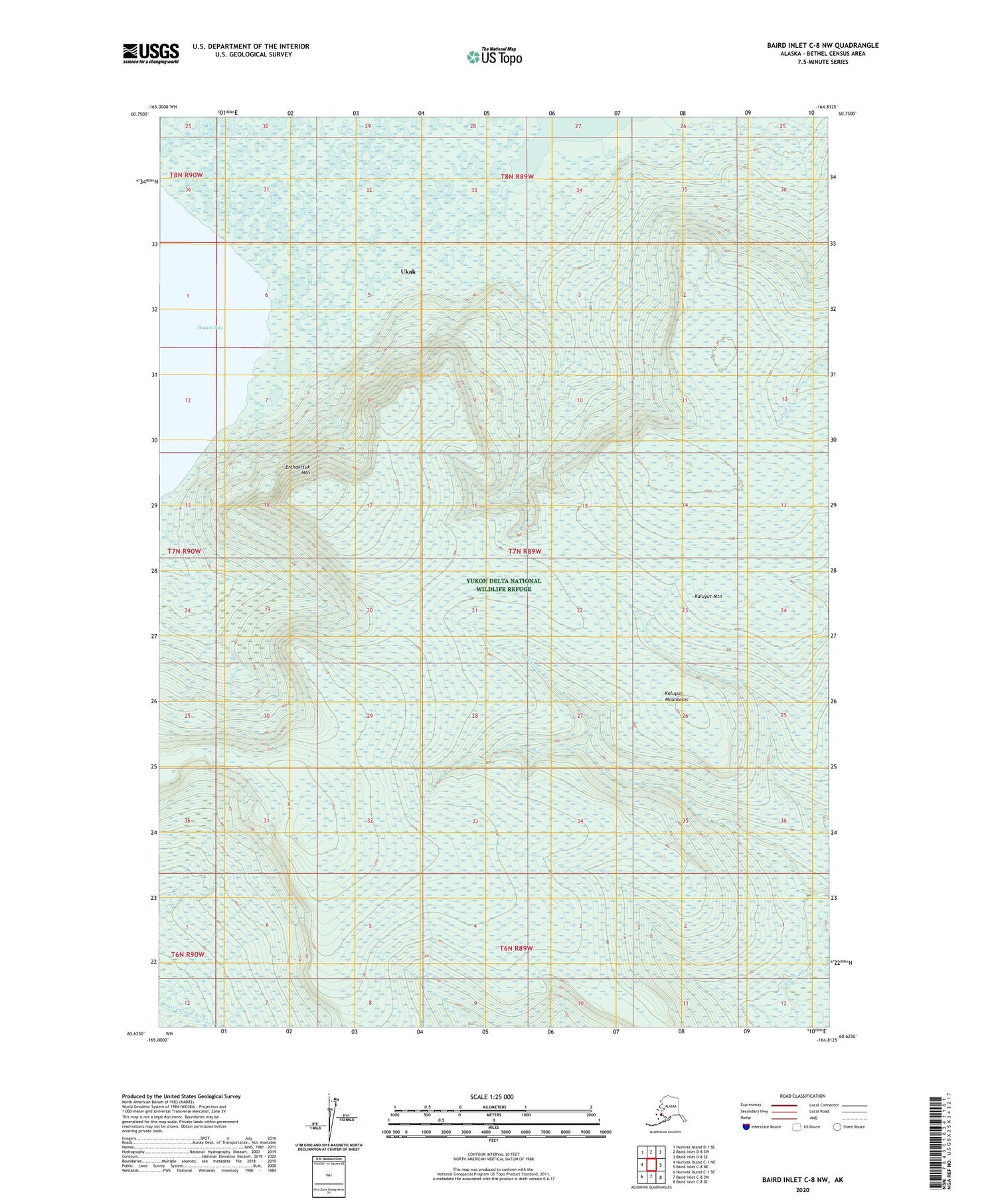 Baird Inlet C-8 NW Alaska US Topo Map Image