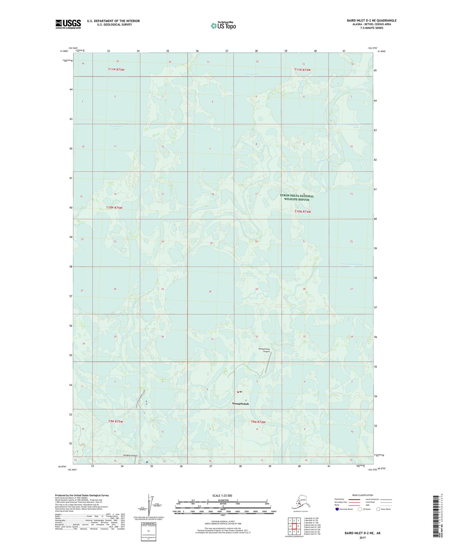 Baird Inlet D-2 NE Alaska US Topo Map Image
